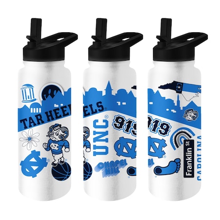 Logo Brands North Carolina 34oz Native Quencher Bottle 185-S34QB-63